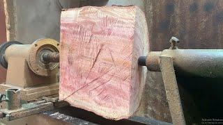 Woodworking NDT   The Old Worker With Crazy Idea Turns Pieces of Firewood into Beautiful Works