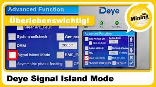 Signal Island Mode !!Lebenswichtig!! für deine Sicherheit im Offgrid Betrieb mit dem Deye Hybrid