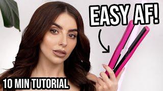 HOW TO CURL HAIR WITH STRAIGHTENERS! LAZY GIRL HAIR TUTORIAL!