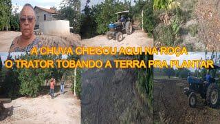 VIDA NA ROÇA VIDA SIMPLES NA ROÇA TRATOR  ARANDO A TERRA PRA PLANTAR MILHO E FEIJAO #coisasdaroça