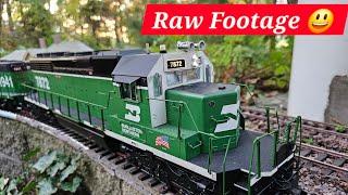 Raw Train Footage Of G-Scale Layout At Castle Trains