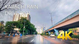 KARACHI RAIN DRIVE - 4K Ultra HD - Karachi Street View