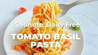 15 Minute Tomato Basil Pasta l Easy Midweek Dinner - Flavours Treat