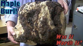 MASSIVE Maple BURL Bowl!  Wood Turning