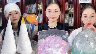 LONG VIDEO / SOLO Shan / ASMR ICE EATING WHITH MATCHA + MILK POWDER + PASSION FRUIT #eatingice