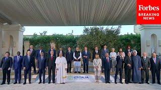 JUST IN: President Biden Joins Pope Francis For G7 Family Photo In Fasano, Italy