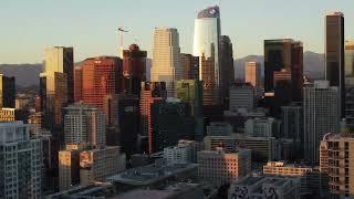 2022 Downtown Los Angeles 4k Drone Stock Footage by ovrviewLA Part 107 Licensed