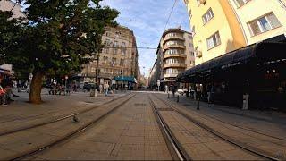 Sofia, Bulgaria - Biking on the streets of Sofia - 4K