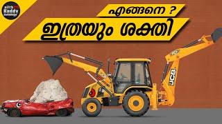 JCB Working Explained | Excavators/Backhoes & It's Hydraulic Systems Explained in Malayalam | Ajith