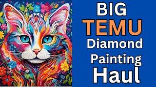 Big TEMU Diamond Painting Haul - Unboxing - Dollar Tree Haul - Diamond Art - Budget Friendly Crafts