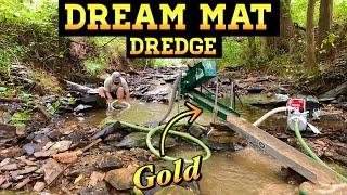 Gold Mining with Custom Dream Mat Highbanker & Dredge nozzle!