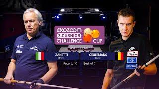 3-Cushion Kozoom Challenge Cup 2022 - Last 8 - Marco Zanetti vs Peter Ceulemans