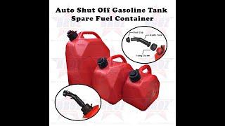 Broz Car Accessories - Auto Shut Off Gasoline Container Spare Fuel Tank Plastic Car Petrol Tank