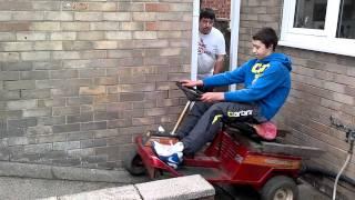 tom rudd on grass cutter doing wheelie 5bhp