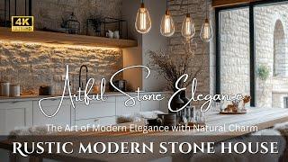 Luxury Rustic Stone House & Interior Design: The Art of Combining Modern Elegance with Natural Charm