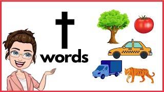 WORDS THAT START WITH LETTER Tt | 't' Words | Phonics | Initial Sounds | LEARN LETTER Tt