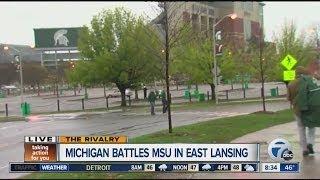 Michigan battles Michigan State in East Lansing
