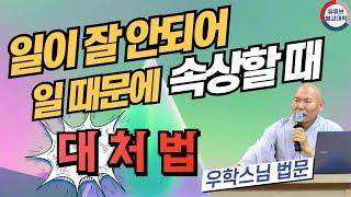 [불교] 우학스님 생활법문 (일 때문에 마음 상했을 때 이렇게 하라)