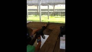 6 year old 1st time shooting an AK 47