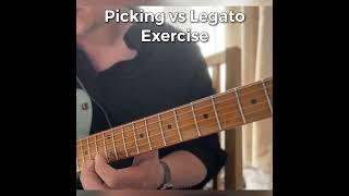 Picking vs Legato exercise on electric guitar