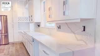 kitchen design Countertops Calacatta Quartz , Cabinet White