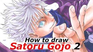 How to draw Satoru Gojo | Jujutsu Kaisen | Coloring Step by step Tutorial Part 2