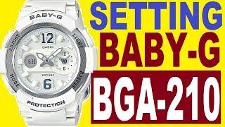 Setting Casio Baby-G BGA-210 manual 5465  to set time