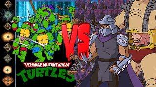 TMNT 1980 Cartoon vs Shredder, Krang, And Foot Clan - Ultimate Mugen Fight 2017
