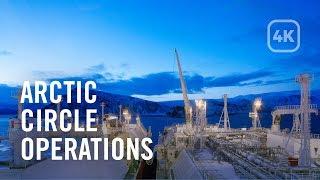 Ship-to-Ship Operations in the Arctic Circle | LNGSTS 4K Timelapse