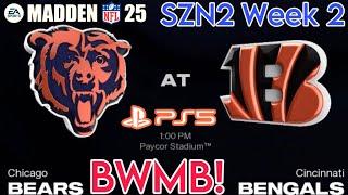 Madden 25 Bears BWMB CFM SZN2 Week 2 vs Bengals! Keenan Allen Always Open! Caleb Williams 4 TDs!