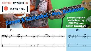 Simon & Garfunkel - Mrs Robinson (Bass cover with tabs)