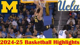 #24 Michigan vs #22 UCLA Basketball Game Highlights 1 7 2025