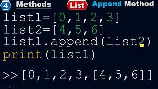 How to append a list to another list by using Append function - Python by #Moein