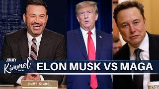 Hilarious! Jimmy Kimmel Roasts Musk’s Feud with MAGA ‘Contemptible Fools’