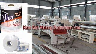 Maxi Roll Machine Fully Automatic 300mm 230mm 220mm Maxi Jumbo Rolls Production Line