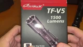 Foxhawk TF-V5 Tactical Flashlight (SST-40): Review & Beamshots