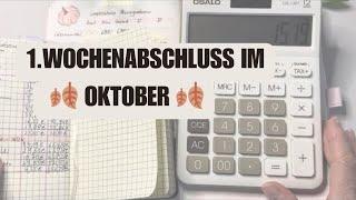 1. Wochenabschluss im Oktober #umschlagmethode #budgeting