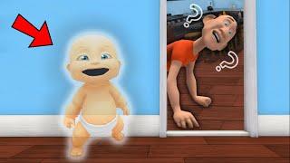 Baby Turns INVISIBLE to Prank EVIL Daddy!