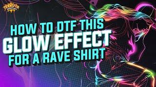 Glow Effect DTF T-Shirt Printing: Black Knockout Halftone + Giveaway