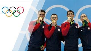 USA takes gold in Men's 4x100m Freestyle Relay