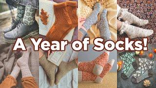 12 Sock Knitting Patterns to Knit Every Month of the Year!