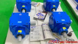 90 degree transmission gearbox - JTP240 - 90° 1:1 right angle bevel gearbox - gearbox 2 way shafts