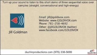 Jill Goldman voice over for Duchin Productions