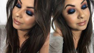 METALLIC BLUE SMOKEY EYE MAKEUP TUTORIAL | ARIELHOPEMAKEUP