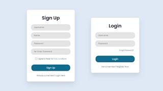 How to make Login and Sign up Form with HTML and CSS | Login & Sign up form HTML and CSS