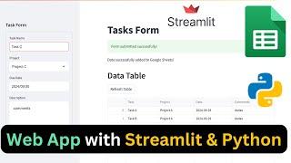 Make Web App using Google Sheets, Python and Streamlit