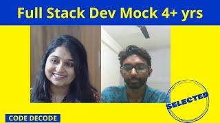 Java Full-Stack Web Developer Mock Interview 4+ year experience | Angular Spring Boot | Code Decode