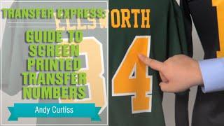 Guide to Screen Printed Transfer Numbers | Transfer Express