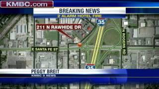 Olathe Firefighters Battle 2-Alarm Motel Fire