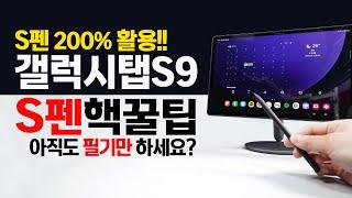 갤럭시탭S9  S펜 반드시 써야하는 꿀 기능 모르면 나만 손해!! 이런 기능까지?